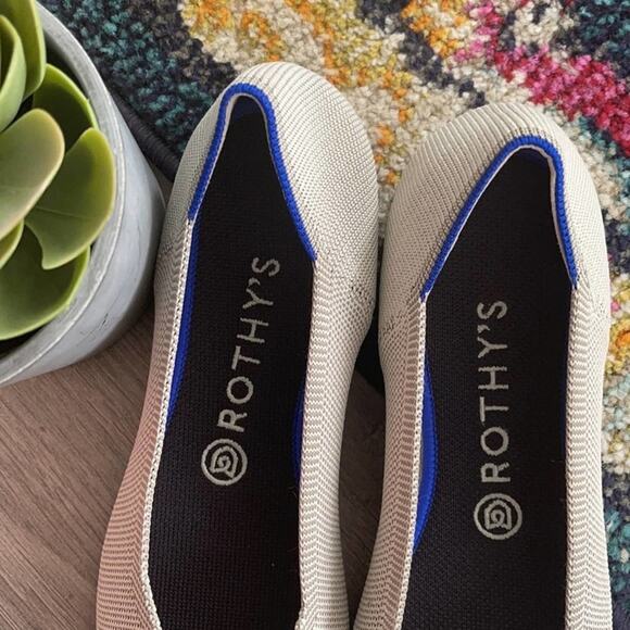 Rothys round toe size 8.5 light gray woman’s flat shoes - Picture 3 of 10